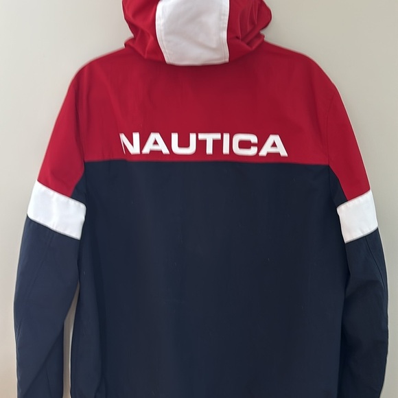 Vintage Nautica Red, White & Navy Blue Jacket. Size Large - Picture 5 of 8